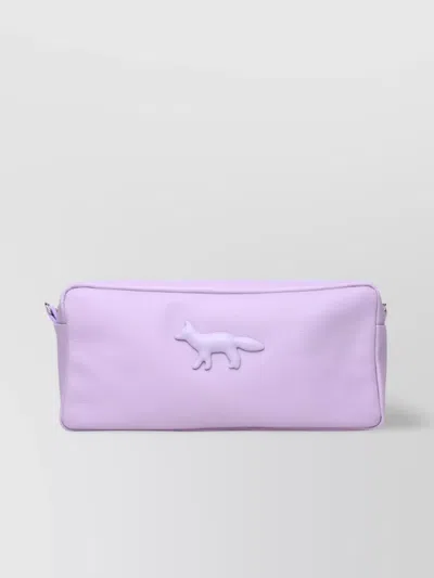 Maison Kitsuné 'lilac Leather Bag' Cloud