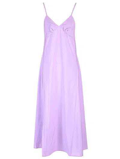 MAISON KITSUNÉ LILAC MAXI DRESS DRESSES VIOLET