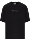 Maison Kitsuné Maison Kitsune Line Handwriting Oversized T-shirt In Black