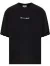 Maison Kitsuné Maison Kitsune Line Handwriting Oversized T-shirt In Black