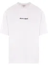 Maison Kitsuné Maison Kitsune Line Handwriting Oversized T-shirt In White