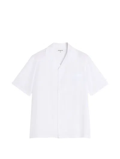 Maison Kitsuné Mens Short Sleeve Versatile Shirt Top In White