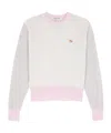 Maison Kitsuné Little Fox Collage Wool Sweater In White