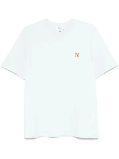 MAISON KITSUNÉ FOX HEAD PATCH REGULAR TEE-SHIRT BY MAISON KITSUNE,LM00104KJ0008 096 O072 CIRRUS BLUE