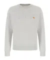 Maison Kitsuné Gray Fox Head Patch Regular Sweatshirt In White
