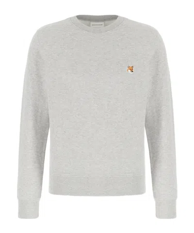 MAISON KITSUNÉ MAISON KITSUNÉ FOX HEAD PATCH CREWNECK SWEATSHIRT