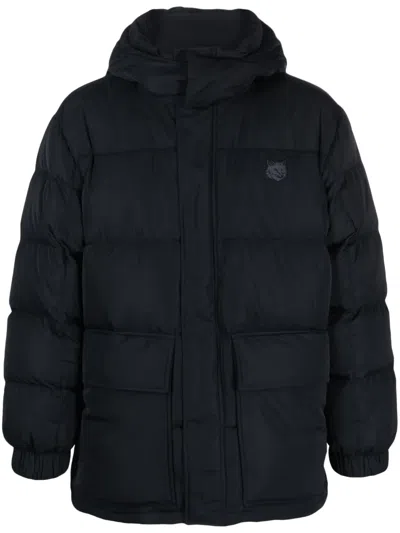 Maison Kitsuné Maison Kitsune Logo Down Jacket In Black