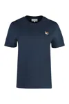 Maison Kitsuné Fox Head Patch Regular T-shirt In Blue