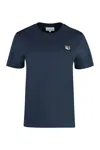Maison Kitsuné Fox Head Patch Regular T-shirt In Blue