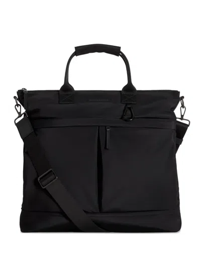 Maison Kitsuné Logo-detail Tote Bag In Black