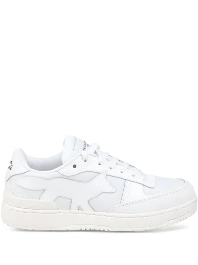 Maison Kitsuné Logo-embellished Leather Sneakers
