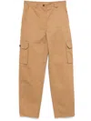 Maison Kitsuné Logo-embroidered Chinos In ブラウン