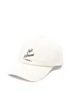 Maison Kitsuné Logo-embroidered Cotton Cap In White