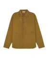 Maison Kitsuné Logo-embroidered Cotton Shirt In Brown