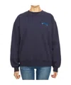 Maison Kitsuné Logo-embroidered Cotton Sweatshirt In Black