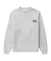 Maison Kitsuné Logo-embroidered Cotton Sweatshirt In White
