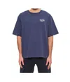Maison Kitsuné Maison Kitsune Handwriting Embroidery Oversize Tee In Blue