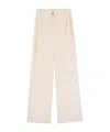 Maison Kitsuné Pleated Straight Pants In White