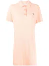 Maison Kitsuné Logo-embroidered Polo Dress In Rosa