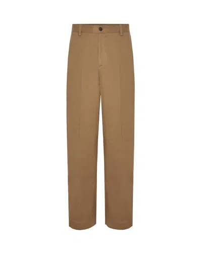Maison Kitsuné Straight-leg Trousers In Beige