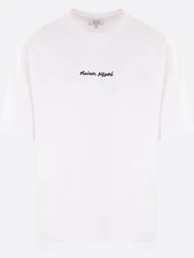 MAISON KITSUNÉ LOGO-EMBROIDERED T-SHIRT
