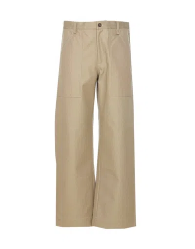 Maison Kitsuné Workwear Pants In Beige