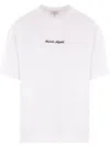 Maison Kitsuné Maison Kitsune Line Handwriting Oversized T-shirt In White