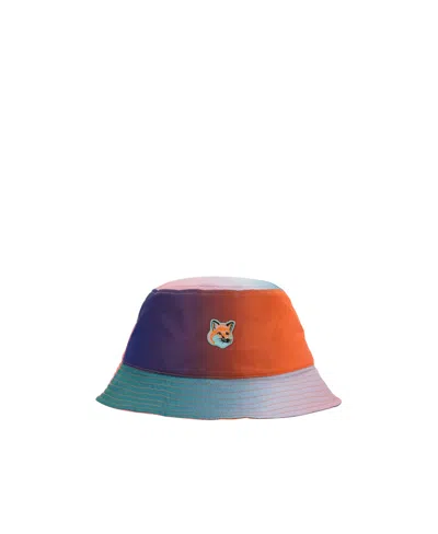 Maison Kitsuné Logo Hat In Blue