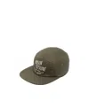 Maison Kitsuné Logo-print Cotton Cap In Green