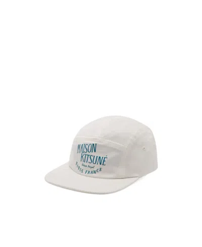 Maison Kitsuné Logo Hat In White