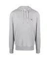 Maison Kitsuné Logo Hooded Hoodie In Gray
