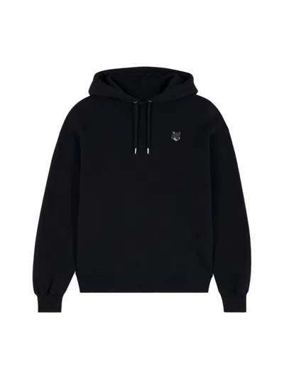 Maison Kitsuné Logo Hoodie In Black