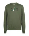 Maison Kitsuné Man Sweatshirt Military Green Size M Cotton In Green