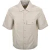 Maison Kitsuné Maison Kitsune Logo Overshirt Beige In Neutral