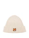 Maison Kitsuné Logo-patch Beanie In Neutral