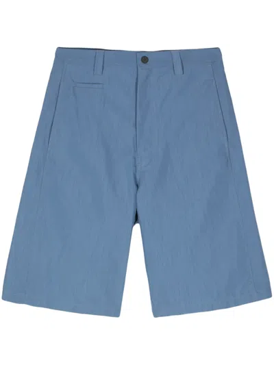 Maison Kitsuné Logo-patch Bermuda Shorts In Blue