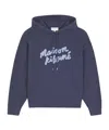 Maison Kitsuné Maison Kitsune Handwriting Oversize Hoodie In Blue