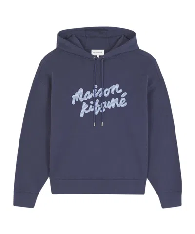 MAISON KITSUNÉ MAISON KITSUNÉ LOGO PATCH DRAWSTRING HOODIE