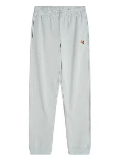 Maison Kitsuné Logo-patch Trousers In White