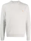 Maison Kitsuné Fox-patch Wool Jumper In Grey