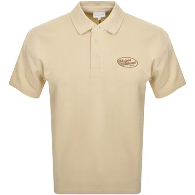 Maison Kitsuné Maison Kitsune Logo Polo T Shirt Beige