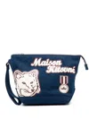 Maison Kitsuné Clutch Mit Logo-print In Blau