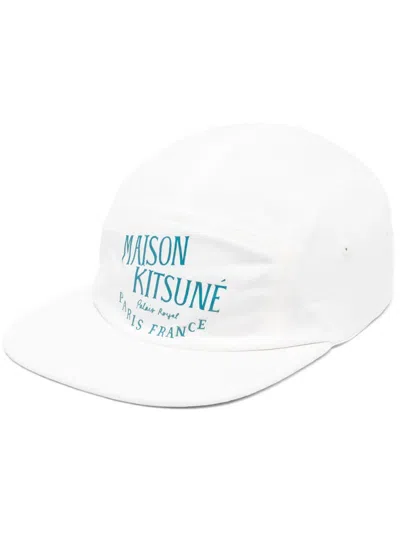 Maison Kitsuné Hat In White