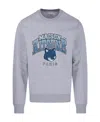Maison Kitsuné Maison Kitsune Crew Neck Sweatshirt With Campus Fox Print In Gray