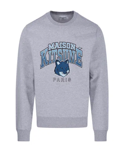 MAISON KITSUNÉ MAISON KITSUNÉ LOGO PRINTED CREWNECK SWEATSHIRT