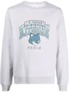Maison Kitsuné Maison Kitsune Crew Neck Sweatshirt With Campus Fox Print In Grey