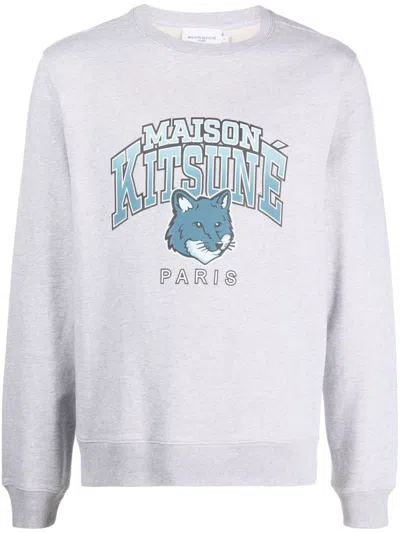 MAISON KITSUNÉ LOGO-PRINT COTTON SWEATSHIRT