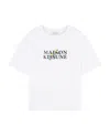 Maison Kitsuné Logo-print Cotton T-shirt In White