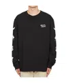 Maison Kitsuné Logo-print Crew-neck Sweatshirt In Black