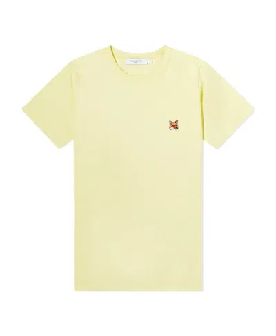 Maison Kitsuné Logo-print T-shirt In Yellow